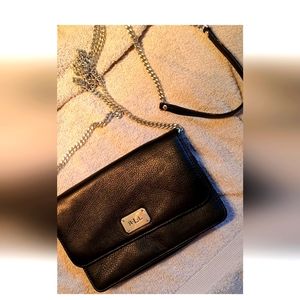 Lauren Ralph Lauren Winston 19 Leather Cross Body Bag, Black